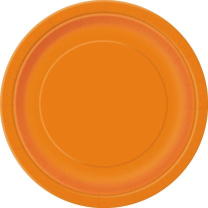 Pumpkin Orange 17cm 8pk Paper Plates