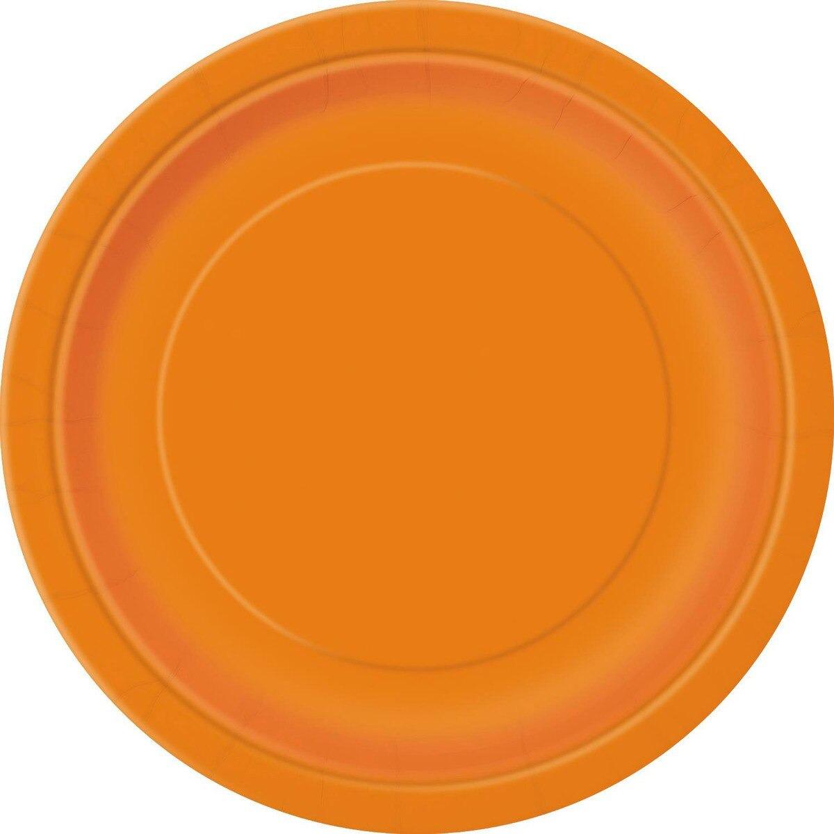Pumpkin Orange 23cm 8pk Paper Plates