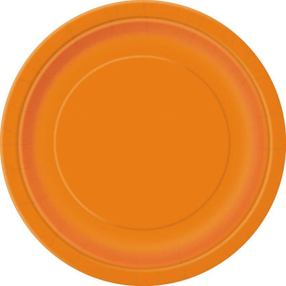 Pumpkin Orange 23cm 8pk Paper Plates