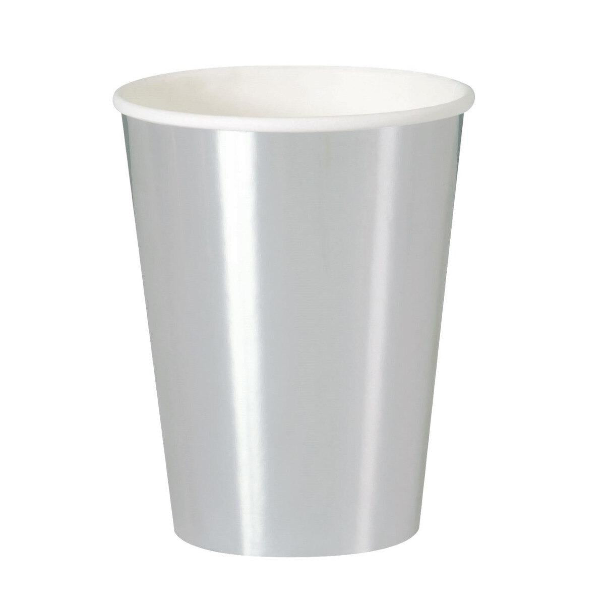 Silver Foil 8pk 350ml Paper Cups
