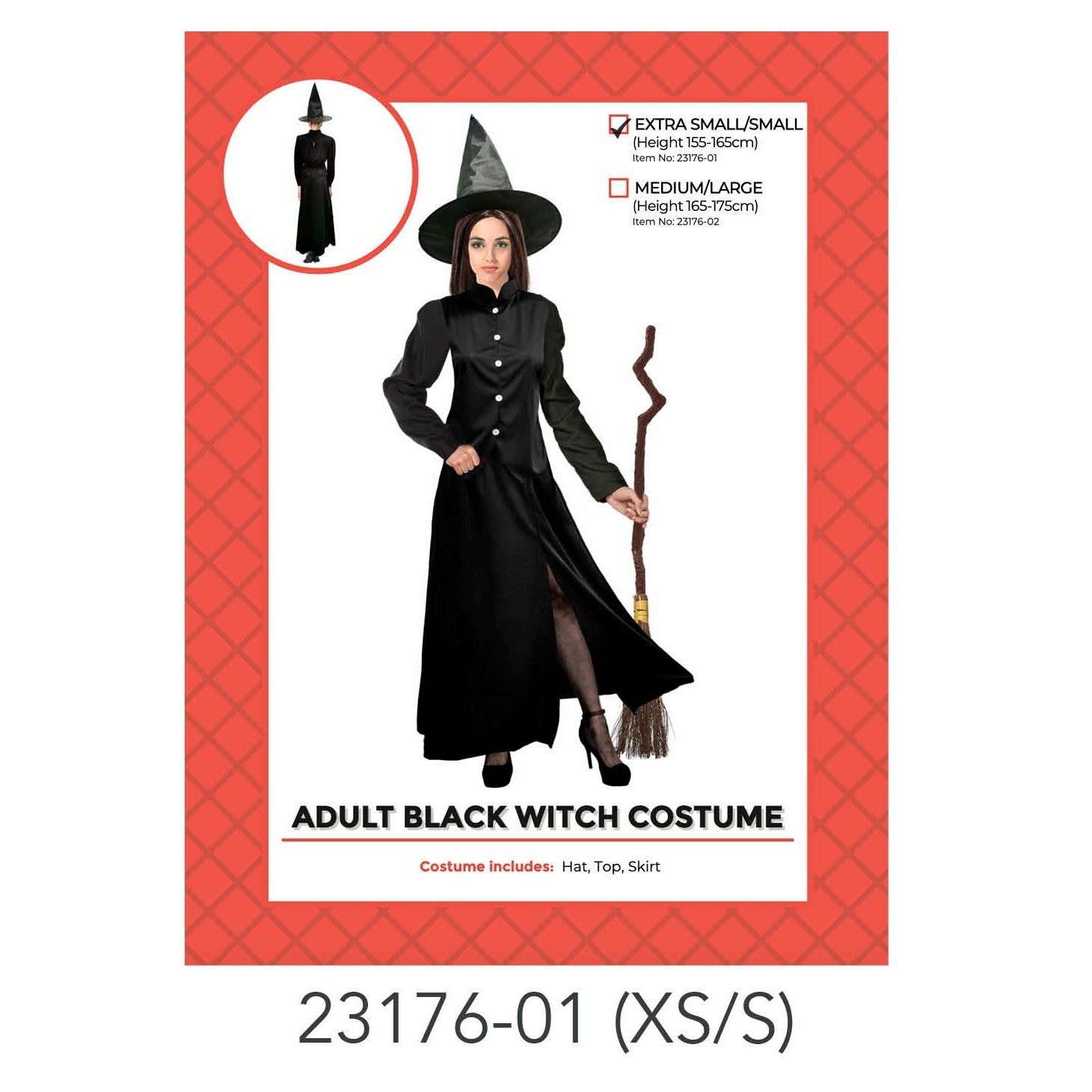 Adult Classic Witch Costume XS/S image 0