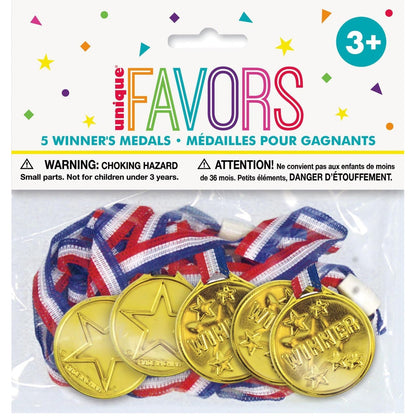 5 GOLD WINNER MEDALS image 0