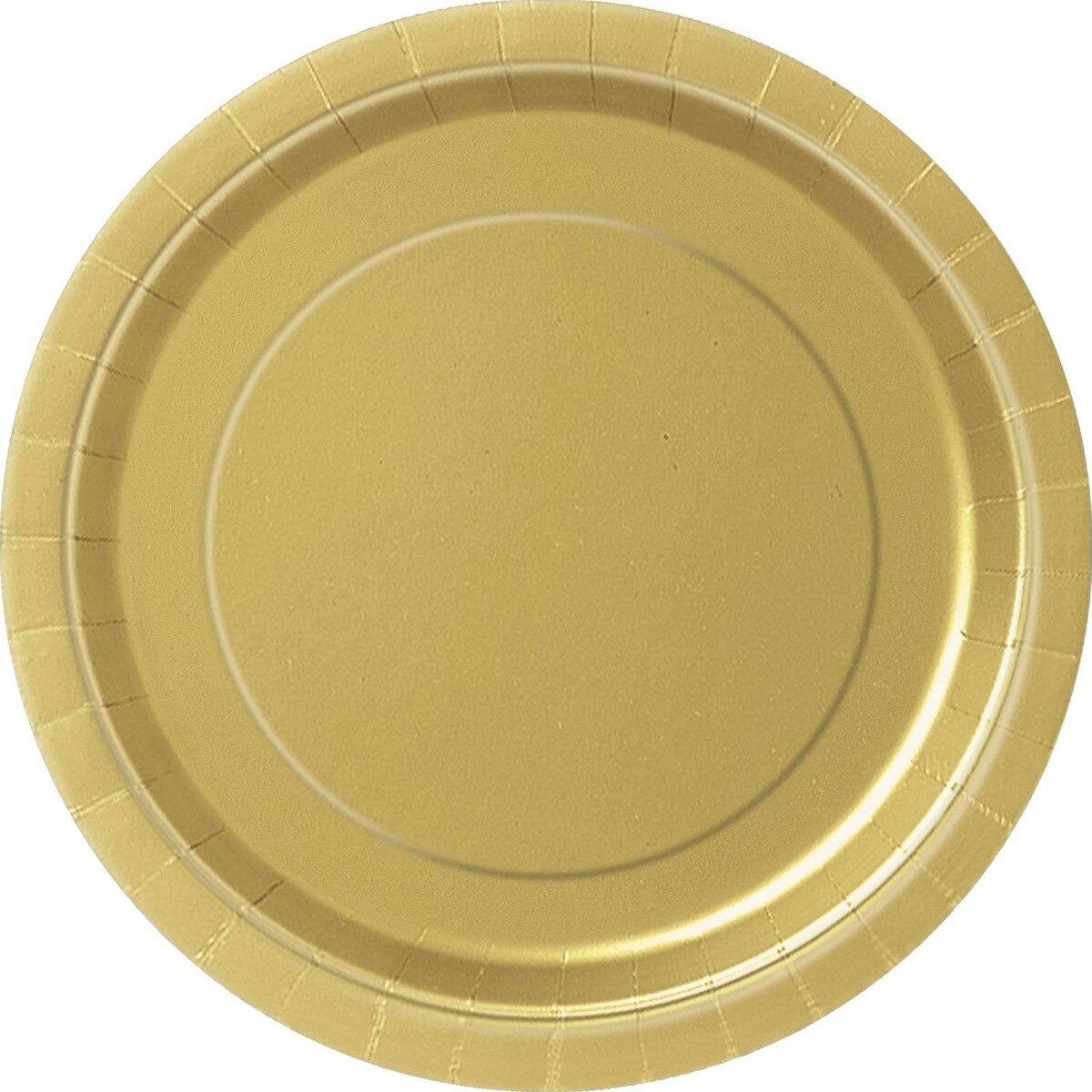 Gold 17cm 8pk Paper Plates