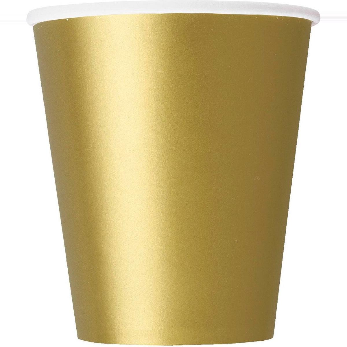 Gold 266ml 8pk Paper Cups