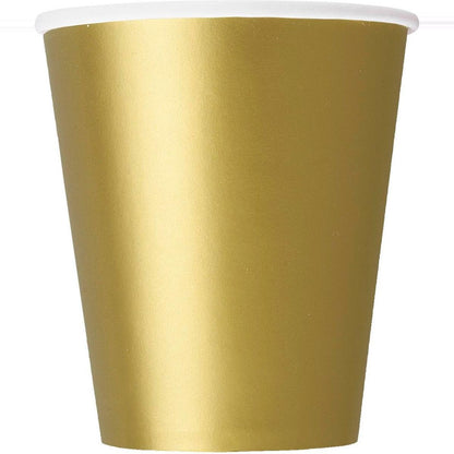 Gold 266ml 8pk Paper Cups