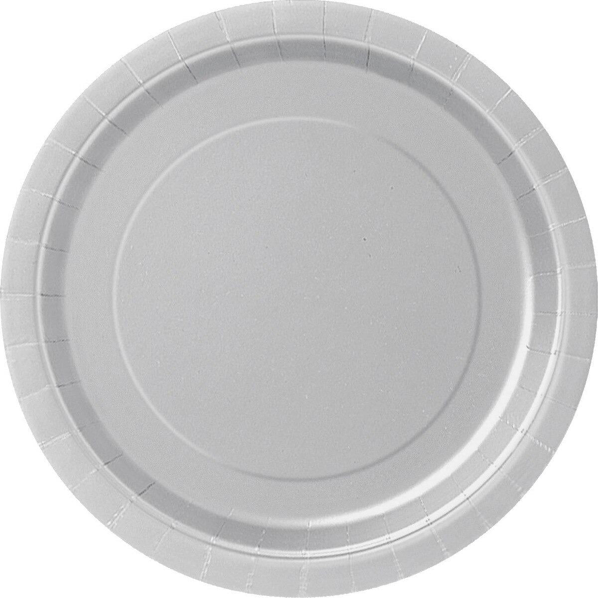 Silver 17cm 8pk Paper Plates