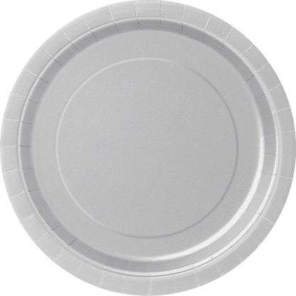Silver 17cm 8pk Paper Plates