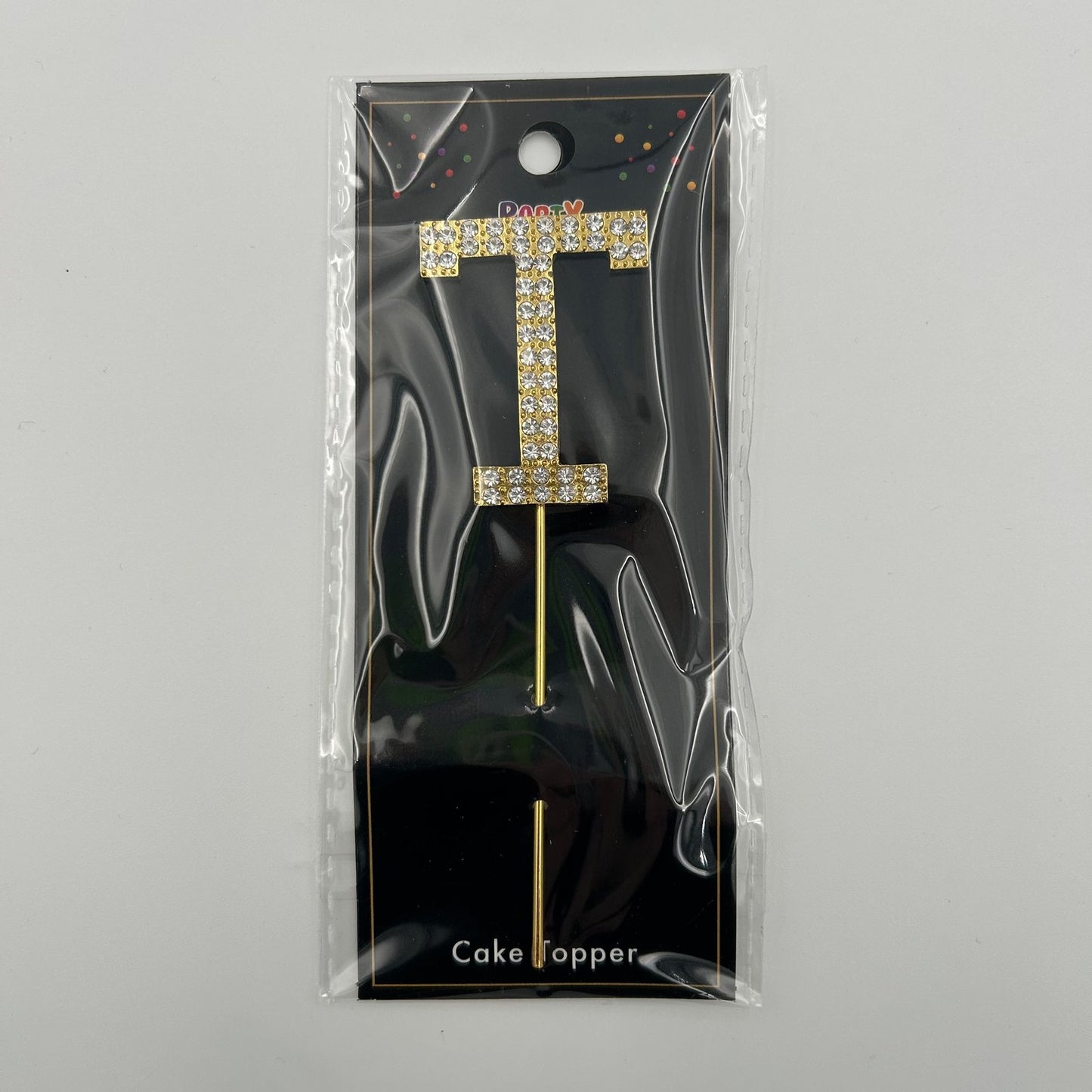 Gold Letter Cake Topper - T image 0
