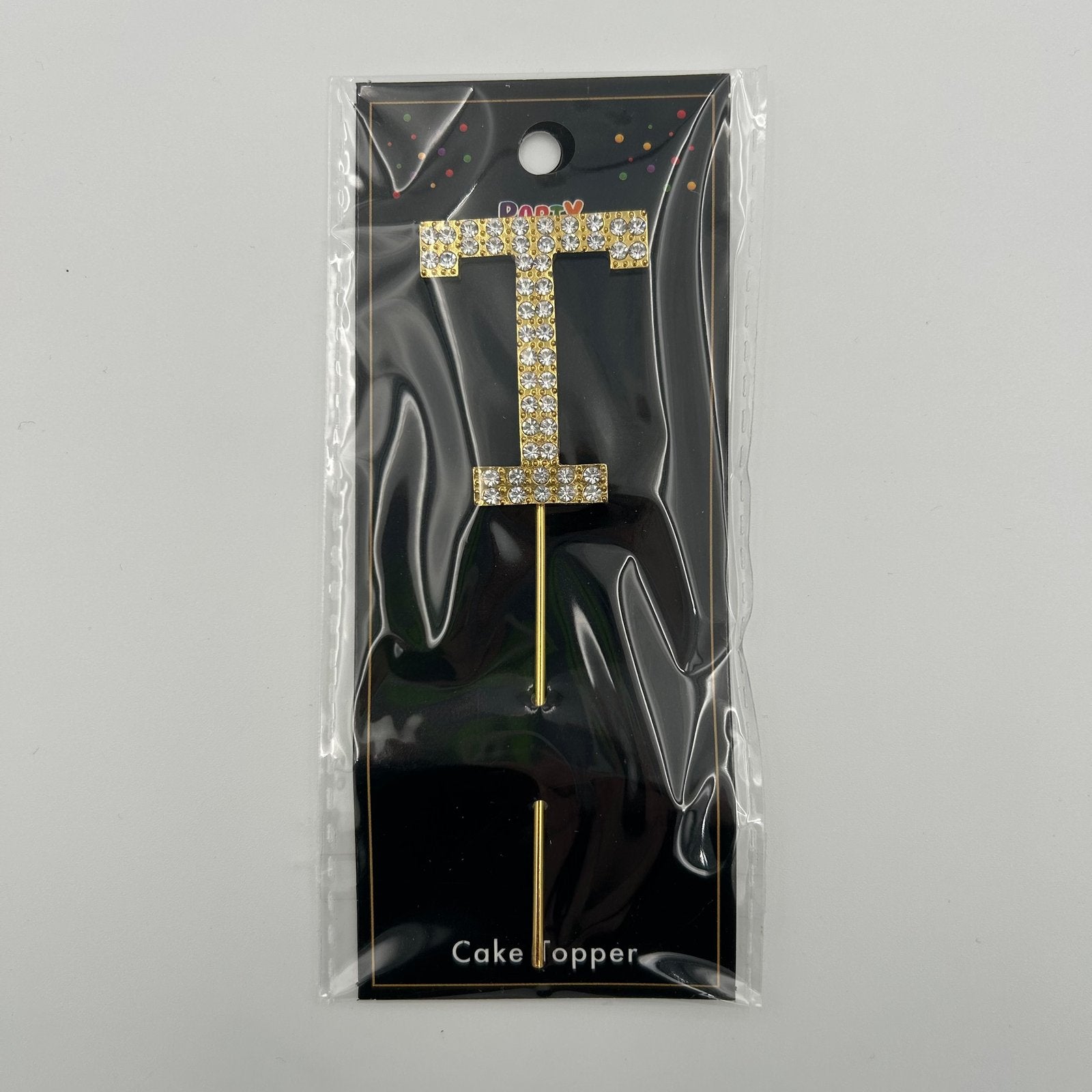 Gold Letter Cake Topper - T image 0