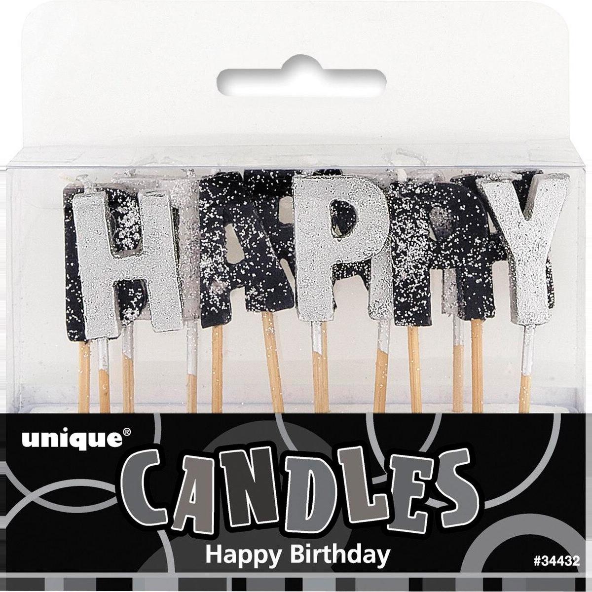 Glitz Glitter H/B Candle - Black