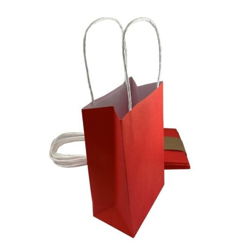PAPER PARTYBAGS - RED 5pk image 0