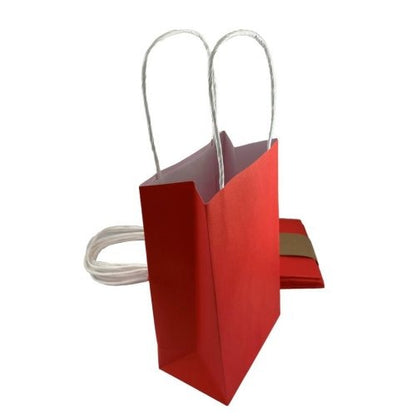 PAPER PARTYBAGS - RED 5pk image 0