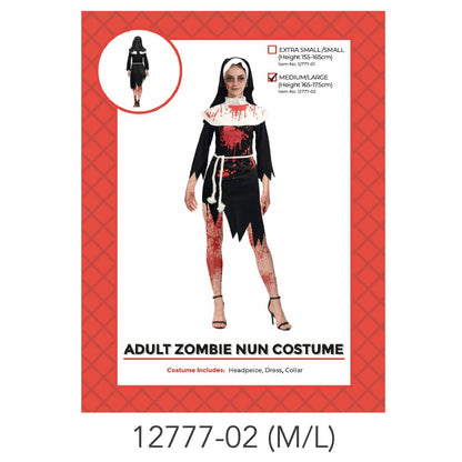 Adult Zombie Nun Costume M/L image 0