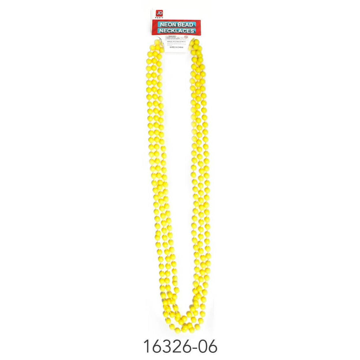 Neon Beaded Necklace (Yellow)3pk image 0