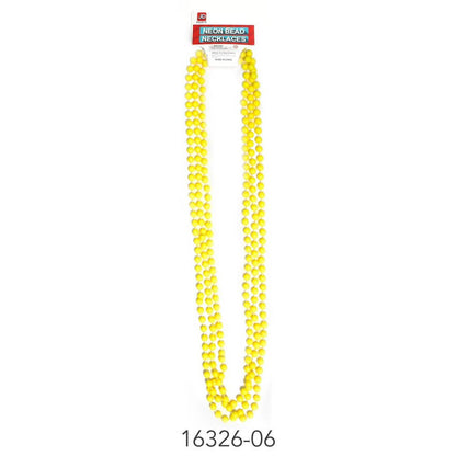 Neon Beaded Necklace (Yellow)3pk image 0