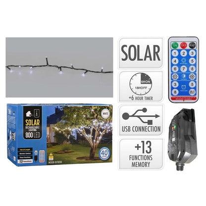 Premium Solar String 800LED White 16M image 0