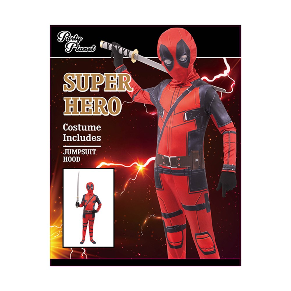Deadpool Kids Costume Large (H: 128cm W: 56cm) image 0