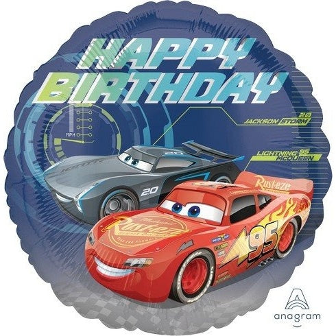 Standard HX Cars 3 HBD 60cm Foil Balloon