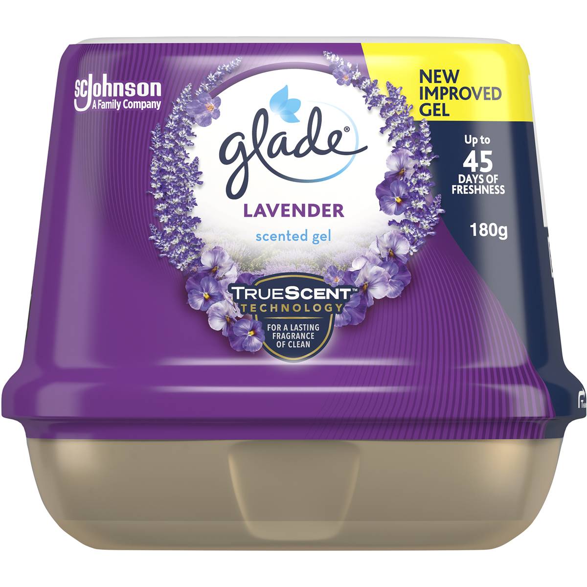 GLADE 180g AIR FRESHENER SCENTED GEL LAVENDER