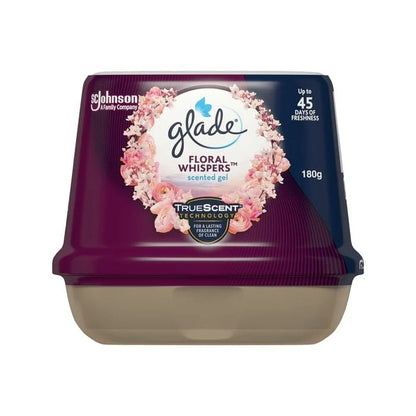 GLADE 180g AIR FRESHENER SCENTED GEL FLORAL WHISPERS