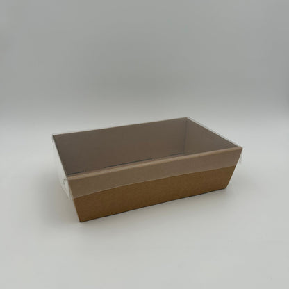 3pk Kraft Rect. Grazing Box + Lid Small (25.5*15.5*8cm) image 0
