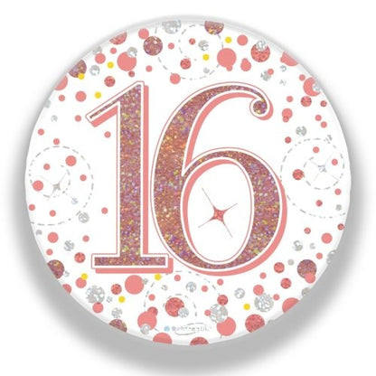 Sparkling Fizz Rose Gold Badge 75mm #16 image 0