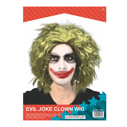 Evil Green Clown Wig image 0