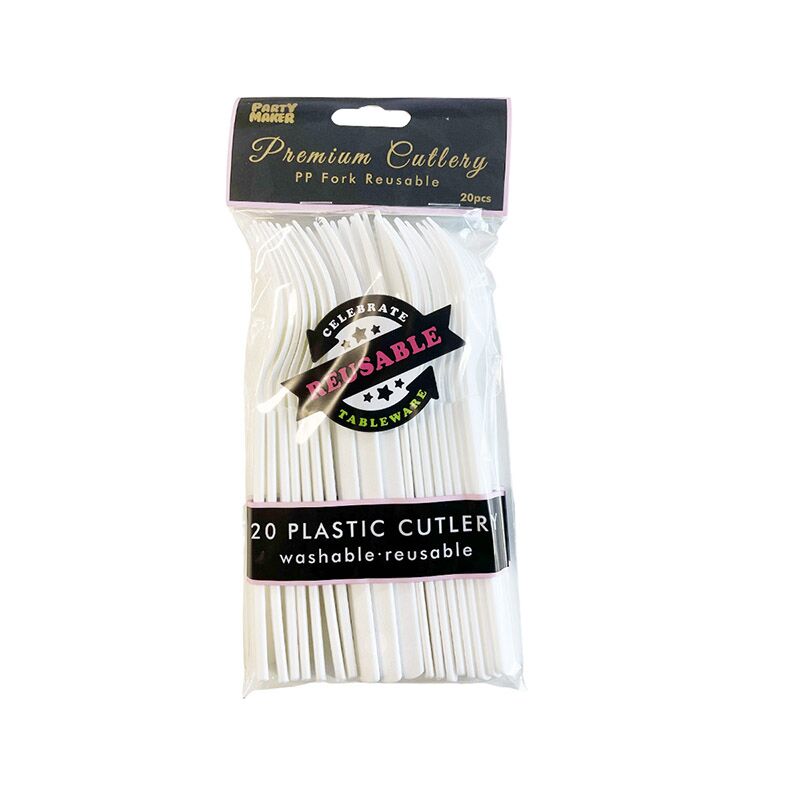 Reusable Plastic Fork 20pk image 0