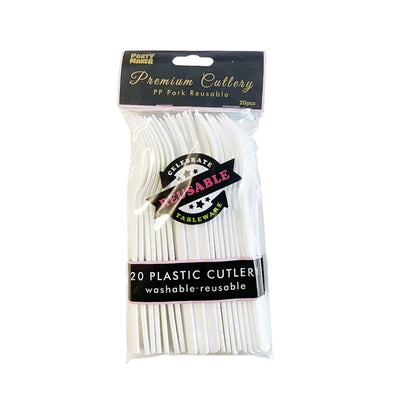 Reusable Plastic Fork 20pk image 0
