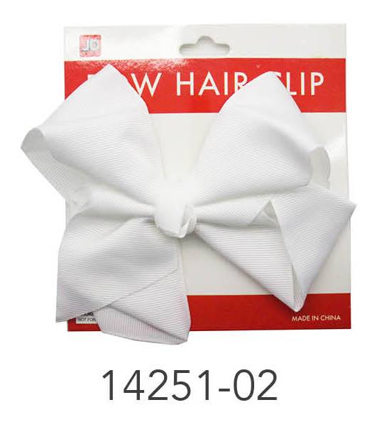 Bow Hair Clip (White) image 0