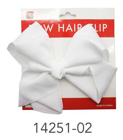 Bow Hair Clip (White) image 0