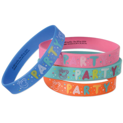 Peppa Pig Confetti Party Rubber Bracelets 4pk