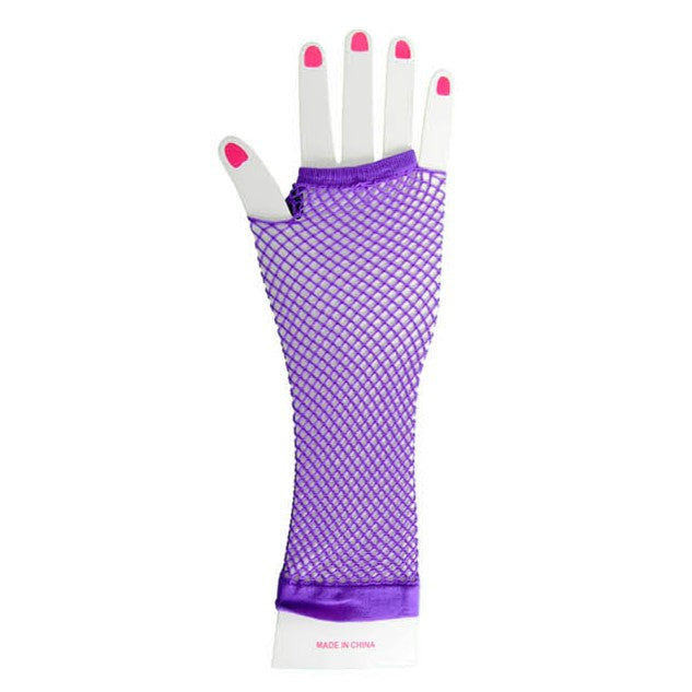 Fishnet Glove (Long) (Purple) image 0