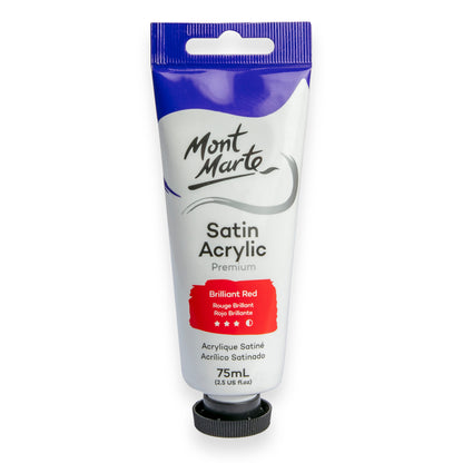 Satin Acrylic 75ml - Brilliant Red image 0