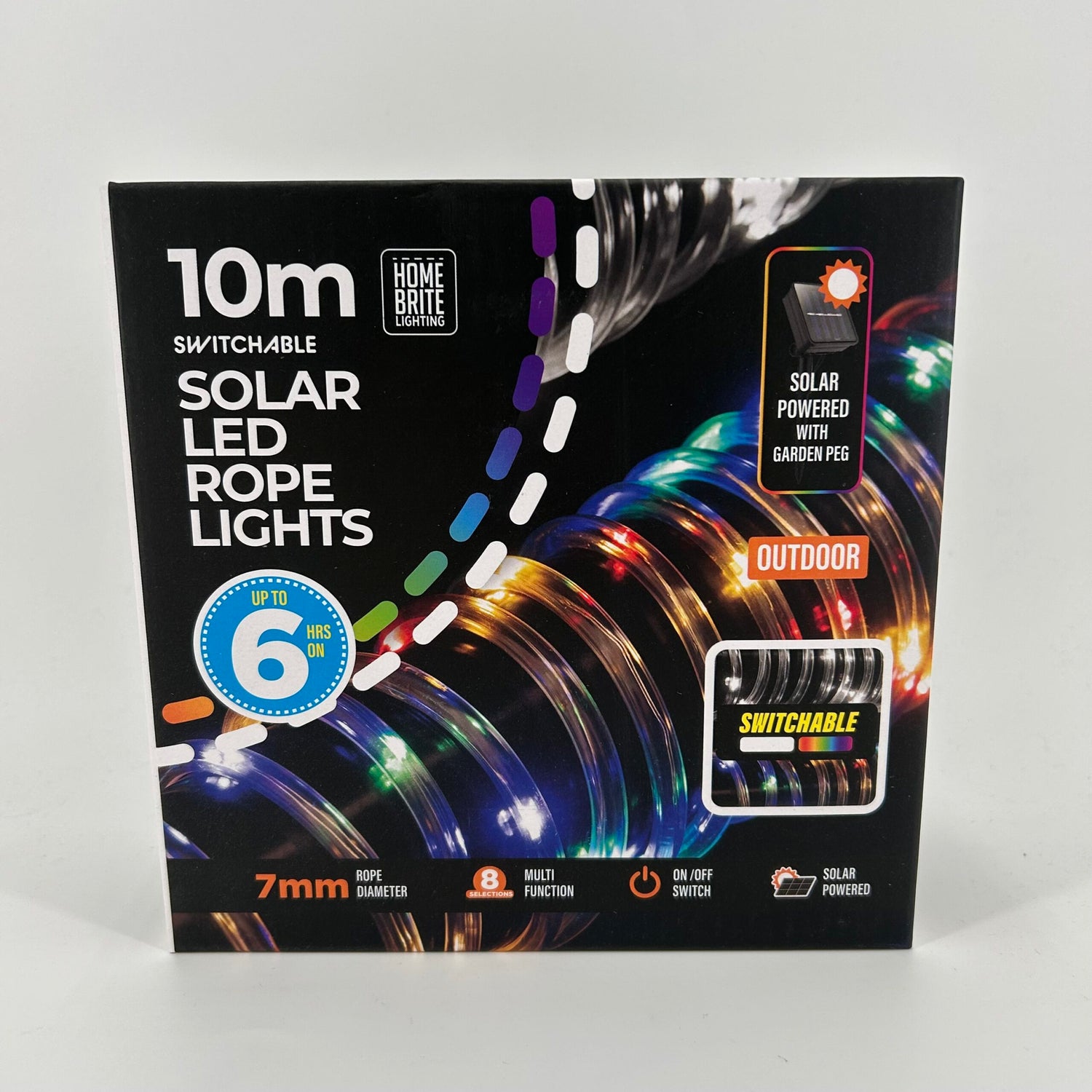 Solar Switchable LED Rope Lights 10m image 0
