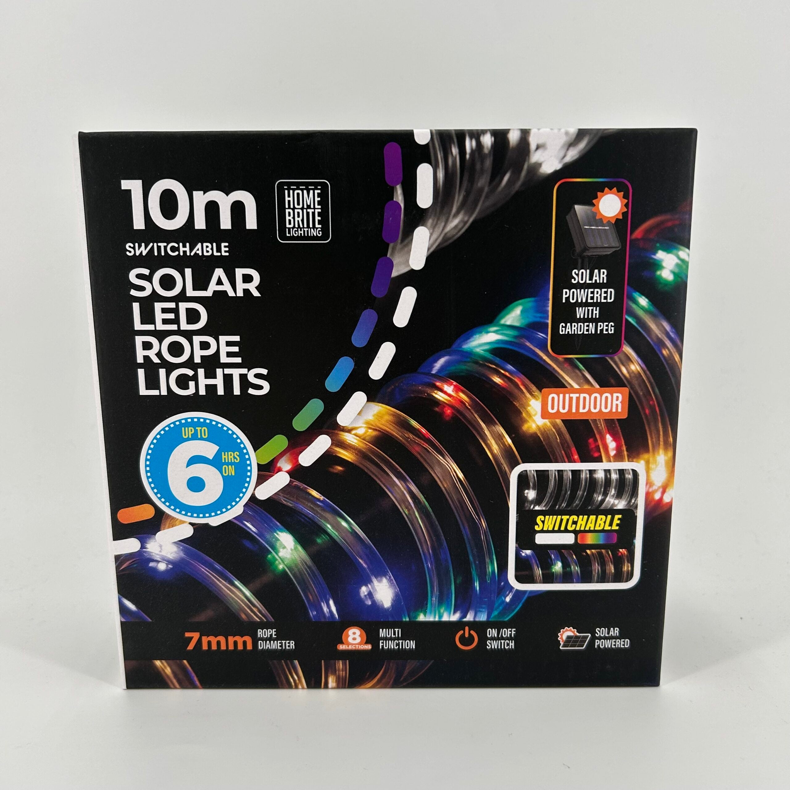 Solar Switchable LED Rope Lights 10m image 0