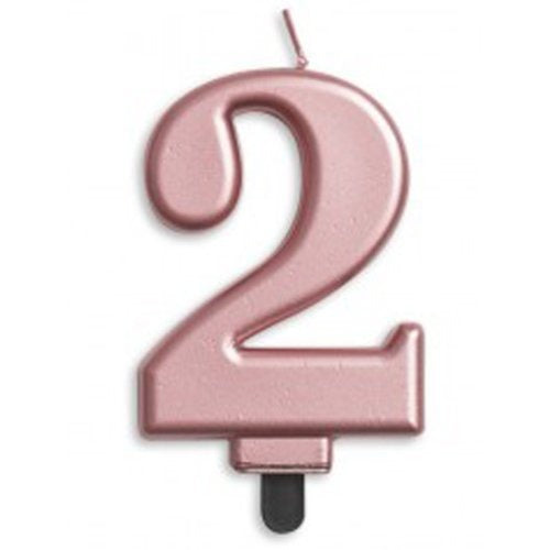 CANDLE NUMERAL JUMBO ROSEGOLD #2 image 0