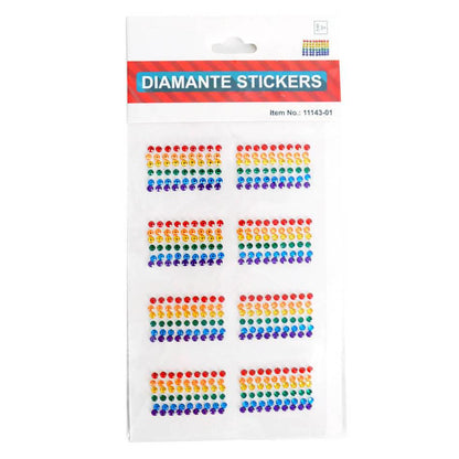 Rainbow Diamonte Stickers (Flag) image 0