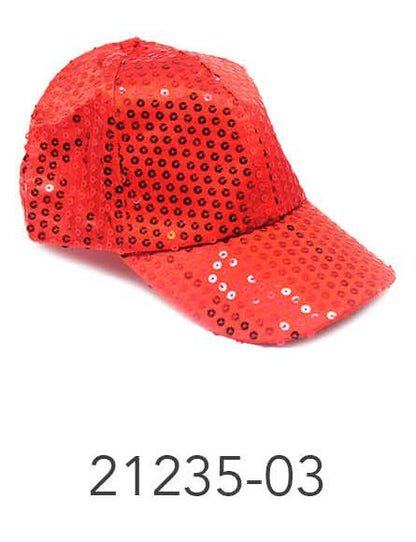 Sequin Baseball Cap (Red) image 0