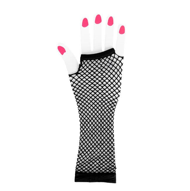 Fishnet Glove (Long) (Black) image 0