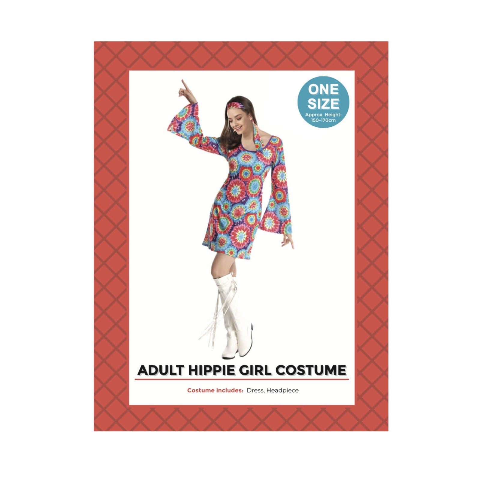 Adult Hippie Woman Costume image 0
