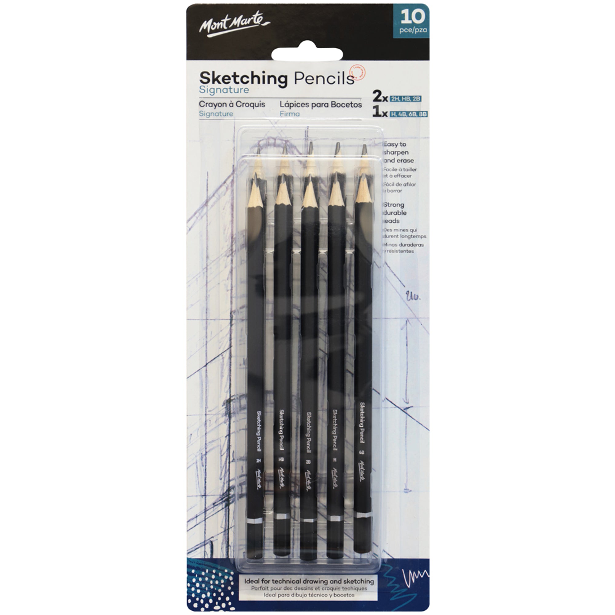 Sketching Pencils 10pc image 0