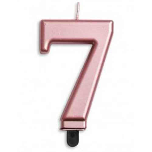 CANDLE NUMERAL JUMBO ROSEGOLD #7 image 0