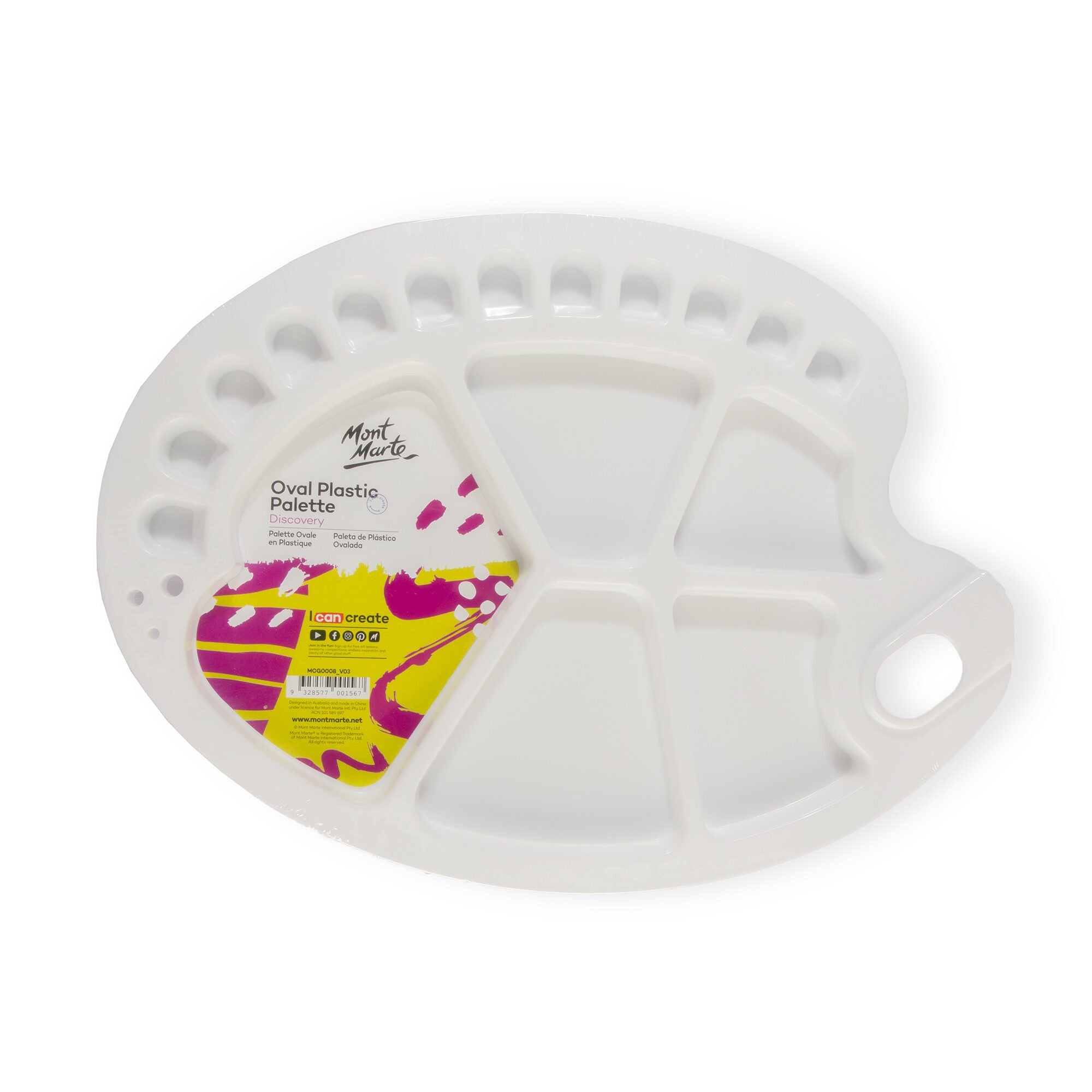 Oval Plastic Palette 34x25cm image 0