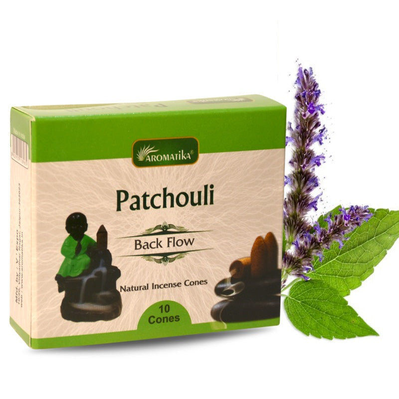 Aromatika Backflow Dhoop Cones Patchouli (Pack of 12) image 0