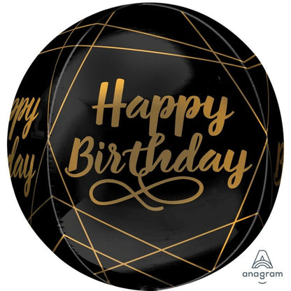 Orbz XL Elegant Happy Birthday Balloon 40cm