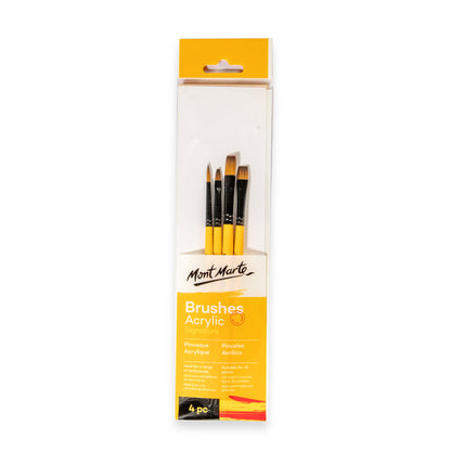 Gallery Series Brush Set Acrylic 4pc image 0