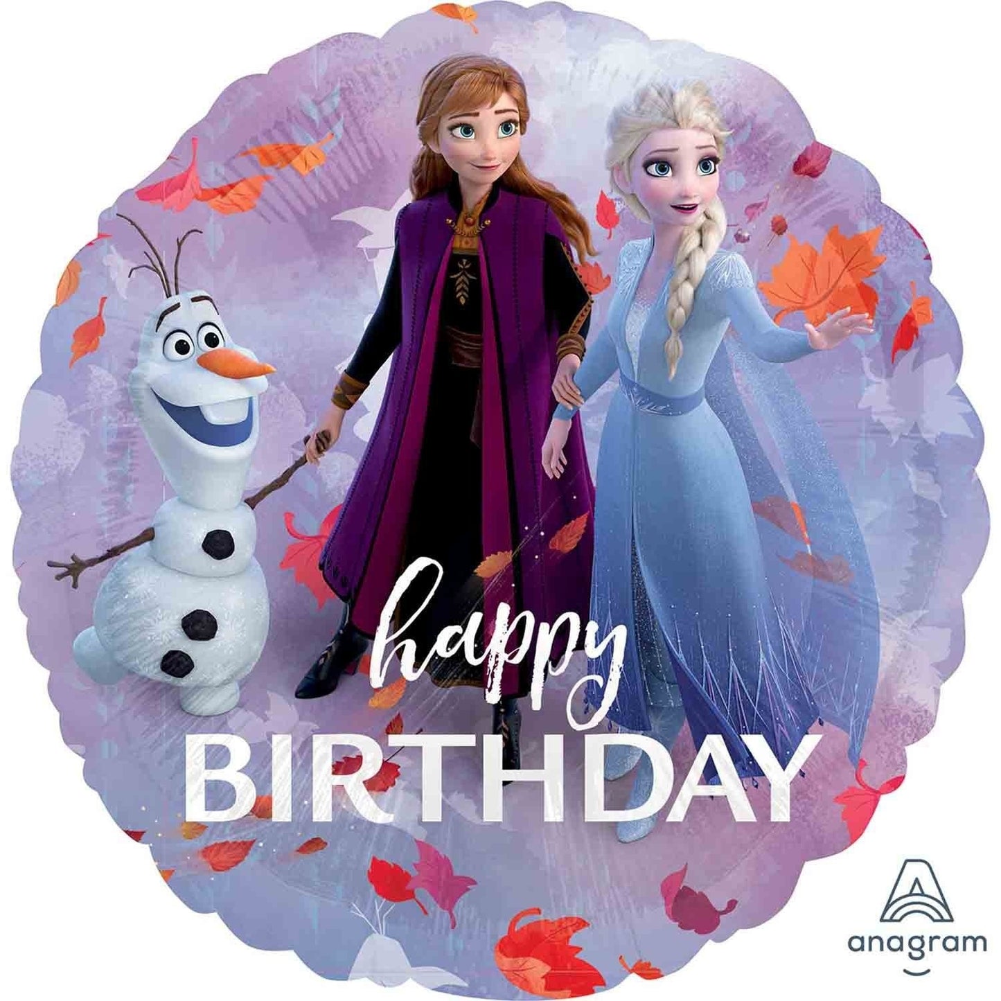 Standard HX Frozen 2 HBD 60cm Foil Balloon