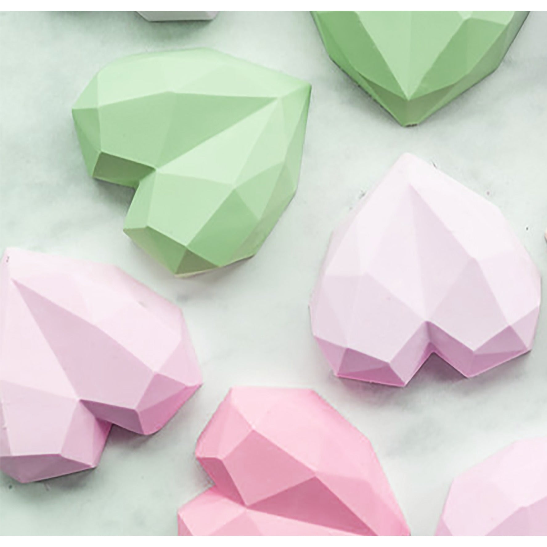 Silicone Mould - GEO HEARTS image 0