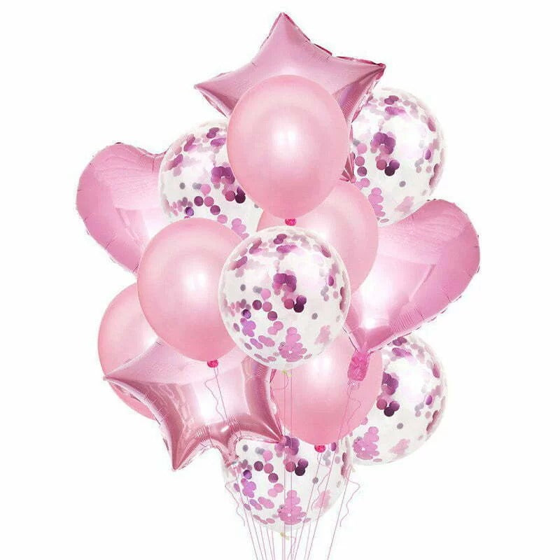 14 pc Balloon Set - Pink image 0
